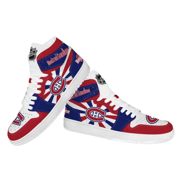 [SUPER SALE] NEW CUSTOMIZED NHL11 MT CANADIENS AIR JORDAN SNEAKERS