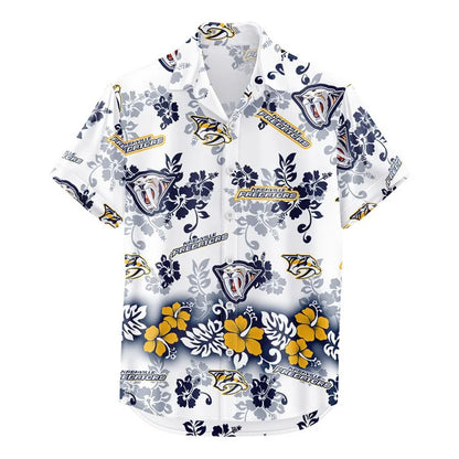 [SUPER SALE ] NEW CUSTOMIZED NHL31 NVP NASHVILLE PREDATORS UNISEX HAWAIIAN SHIRT & SHORTS SET