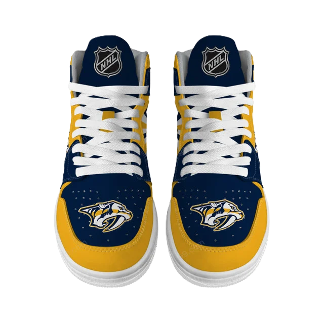 [SUPER SALE] NEW CUSTOMIZED NHL31 NV PREDATORS AIR JORDAN SNEAKERS