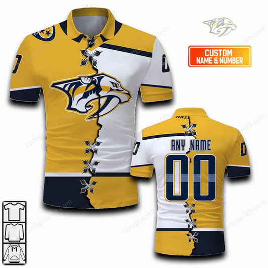 LIMITED EDITION - NEW CUSTOMIZED NHL31 NVP NASHVILLE PREDATORS UNISEX T-SHIRT, POLO, HOODIE & JACKETS