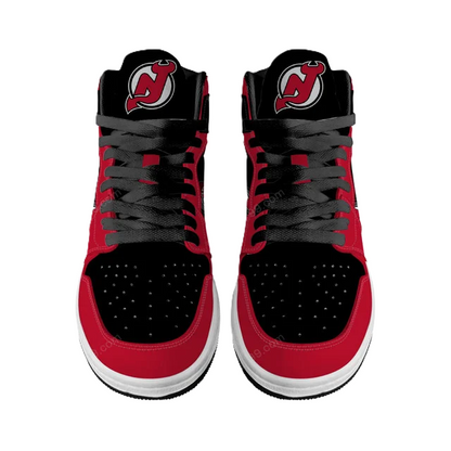 [SUPER SALE] NEW CUSTOMIZED NHL06 NJ DEVILS AIR JORDAN SNEAKERS