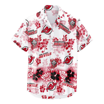 [SUPER SALE ] NEW CUSTOMIZED NHL06 NJD NEW JERSEY DEVILS UNISEX HAWAIIAN SHIRT & SHORTS SET
