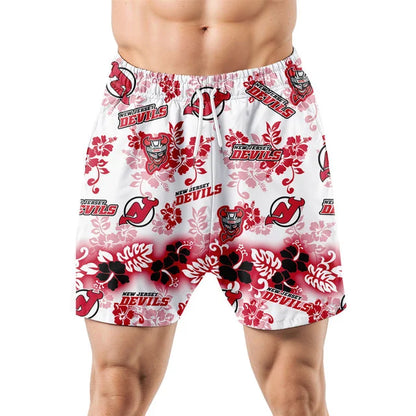 [SUPER SALE ] NEW CUSTOMIZED NHL06 NJD NEW JERSEY DEVILS UNISEX HAWAIIAN SHIRT & SHORTS SET