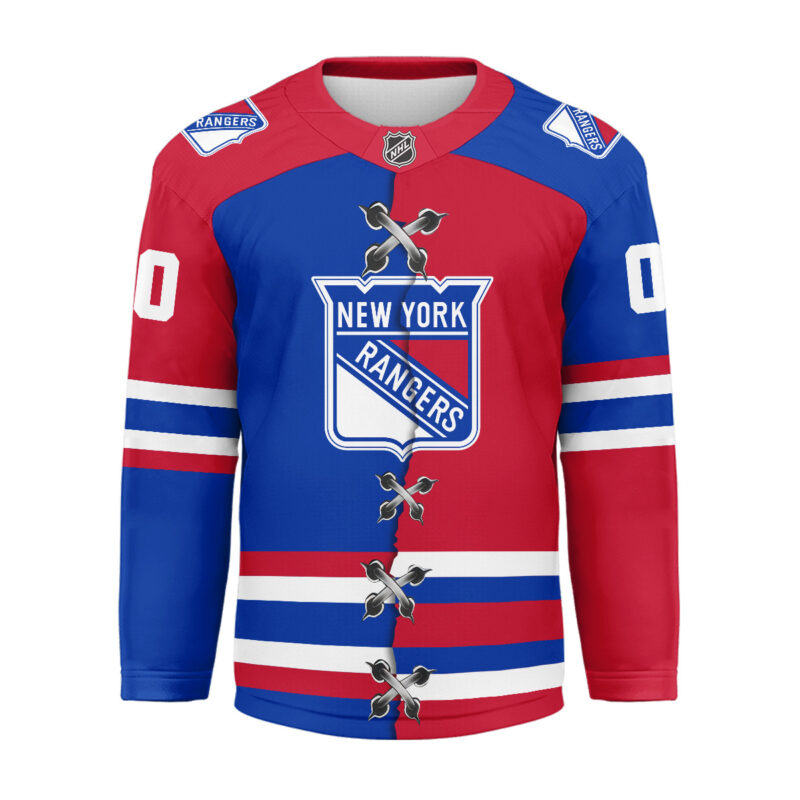 LIMITED EDITION - NEW CUSTOMIZED NHL24 NYR NEW YORK RANGERS UNISEX HOCKEY JERSEY