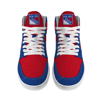 [SUPER SALE] NEW CUSTOMIZED NHL24 NY RANGERS AIR JORDAN SNEAKERS