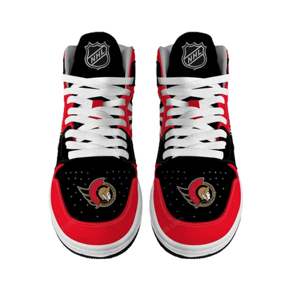 [SUPER SALE] NEW CUSTOMIZED NHL29 OT SENATORS AIR JORDAN SNEAKERS