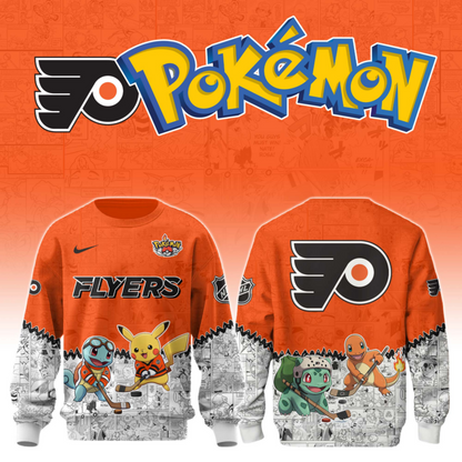 LIMITED EDITION - NEW CUSTOMIZED NHL27 BFS PHILADELPHIA FLYERS X POKÉMON T-SHIRT, SWEATSHIRT, HOODIE & ZIP HOODIE