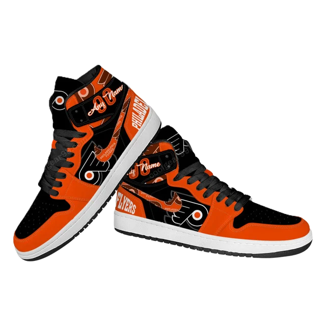 [SUPER SALE] NEW CUSTOMIZED NHL27 PD FLYERS AIR JORDAN SNEAKERS