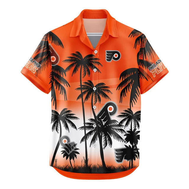 LIMITED EDITION - NEW CUSTOMIZED NHL27 BFS PHILADELPHIA FLYERS UNISEX HAWAIIAN SHIRT & SHORTS SET