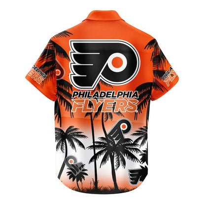 LIMITED EDITION - NEW CUSTOMIZED NHL27 BFS PHILADELPHIA FLYERS UNISEX HAWAIIAN SHIRT & SHORTS SET