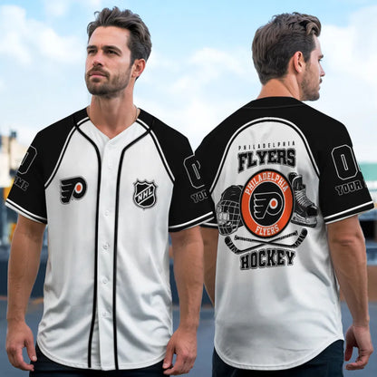 LIMITED EDITION - NEW CUSTOMIZED NHL27 BFS PHILADELPHIA FLYERS BASEBALL JERSEY