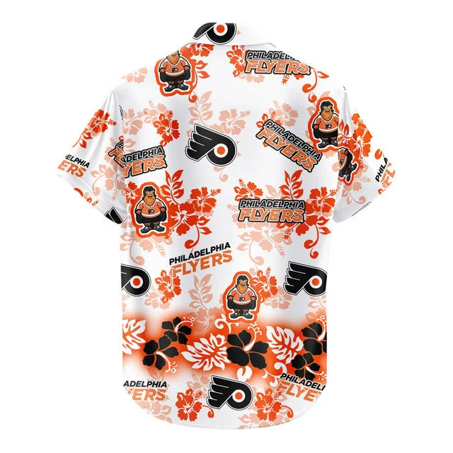[SUPER SALE ] NEW CUSTOMIZED NHL27 BFS PHILADELPHIA FLYERS UNISEX HAWAIIAN SHIRT & SHORTS SET