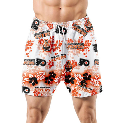 [SUPER SALE ] NEW CUSTOMIZED NHL27 BFS PHILADELPHIA FLYERS UNISEX HAWAIIAN SHIRT & SHORTS SET