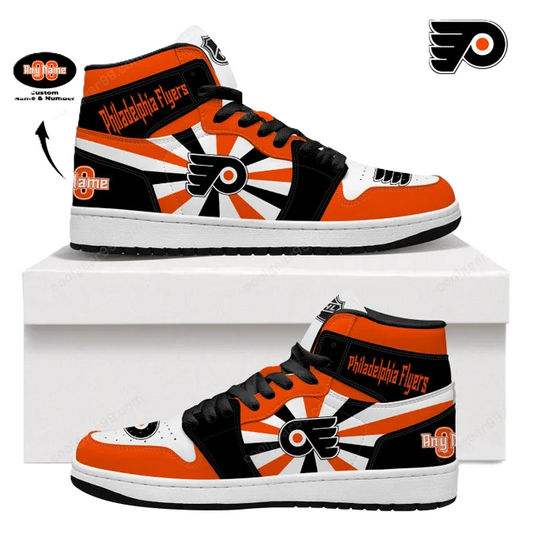 [SUPER SALE] NEW CUSTOMIZED NHL27 PD FLYERS AIR JORDAN SNEAKERS