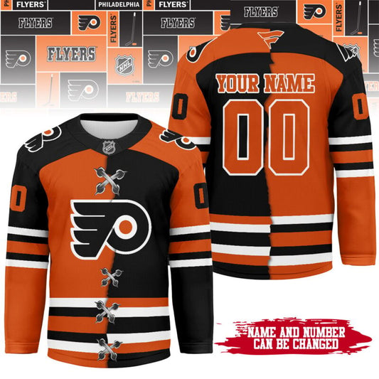 [SUPER SALE] NEW CUSTOMIZED NHL27 BFS PHILADELPHIA FLYERS UNISEX HOCKEY JERSEY