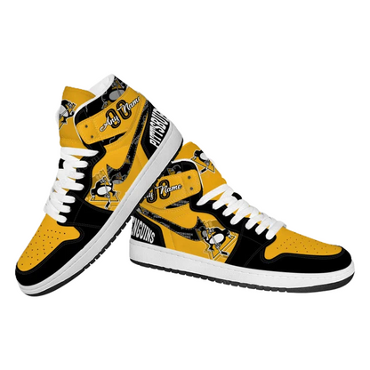 [SUPER SALE] NEW CUSTOMIZED NHL26 PB PENGUINS AIR JORDAN SNEAKERS