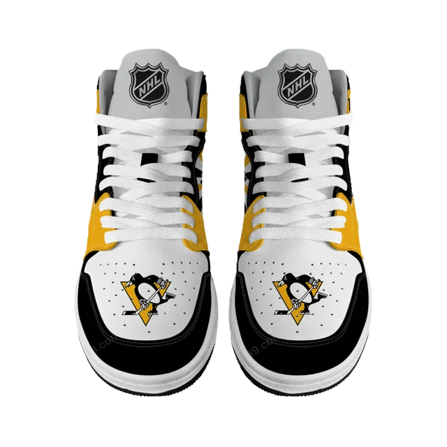 [SUPER SALE] NEW CUSTOMIZED NHL26 PB PENGUINS AIR JORDAN SNEAKERS