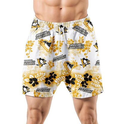 [SUPER SALE ] NEW CUSTOMIZED NHL26 PBP PITTSBURGH PENGUINS UNISEX HAWAIIAN SHIRT & SHORTS SET