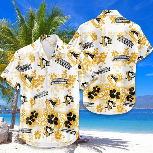 [SUPER SALE ] NEW CUSTOMIZED NHL26 PBP PITTSBURGH PENGUINS UNISEX HAWAIIAN SHIRT & SHORTS SET