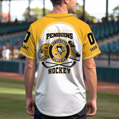 LIMITED EDITION - NEW CUSTOMIZED NHL26 PBP PITTSBURGH PENGUINS BASEBALL JERSEY