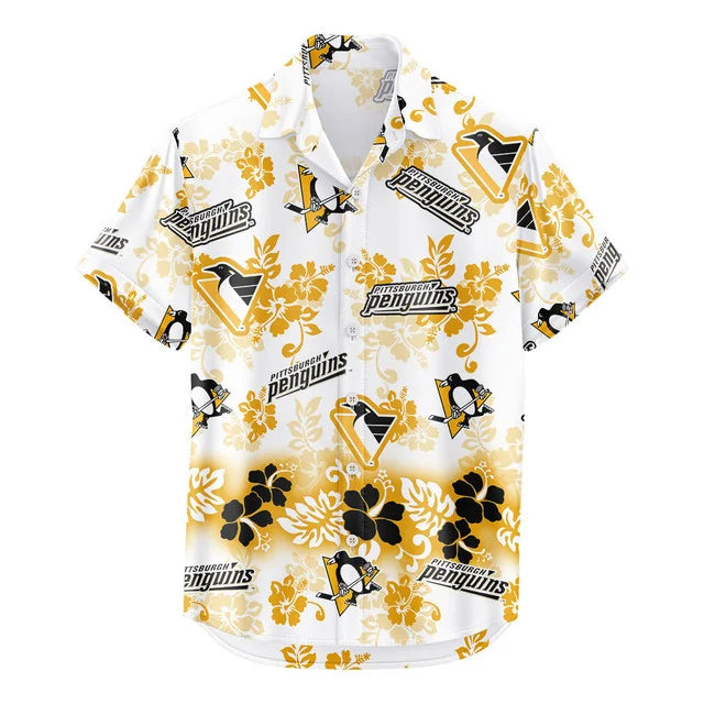 [SUPER SALE ] NEW CUSTOMIZED NHL26 PBP PITTSBURGH PENGUINS UNISEX HAWAIIAN SHIRT & SHORTS SET