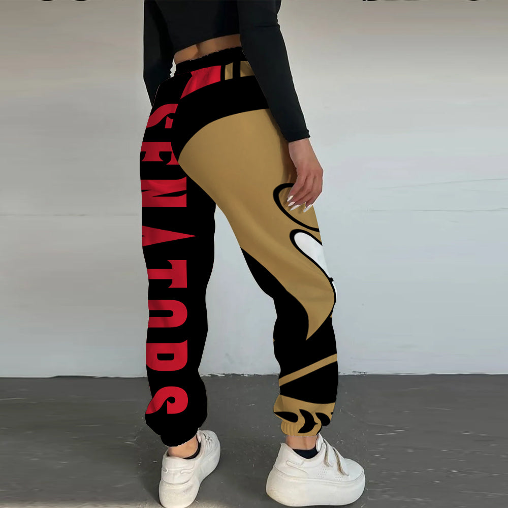LIMITED EDITION - NEW CUSTOMIZED NHL29 OSN OTTAWA SENATORS LONG PANTS