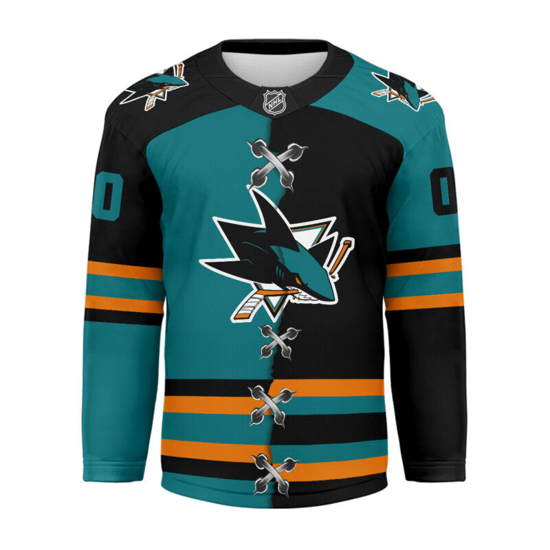 LIMITED EDITION - NEW CUSTOMIZED NHL32 SJS SAN JOSE SHARKS UNISEX HOCKEY JERSEY