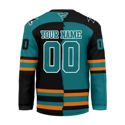 LIMITED EDITION - NEW CUSTOMIZED NHL32 SJS SAN JOSE SHARKS UNISEX HOCKEY JERSEY
