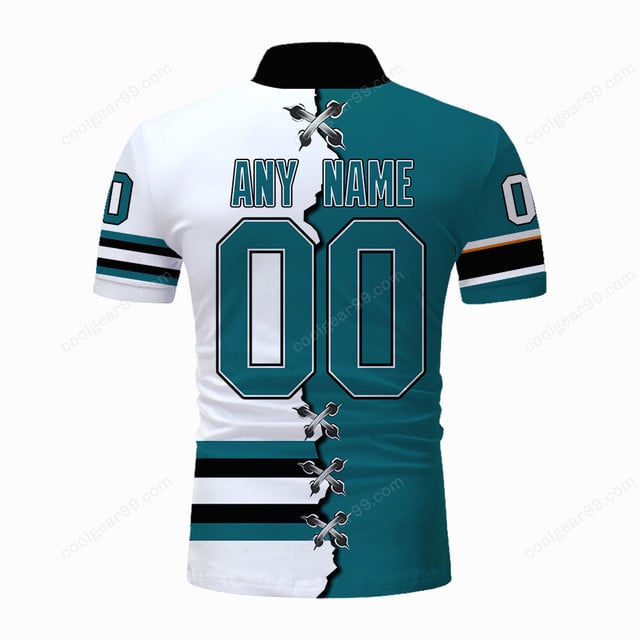 LIMITED EDITION - NEW CUSTOMIZED NHL32 SJS SAN JOSE SHARKS UNISEX T-SHIRT, POLO, HOODIE & JACKETS
