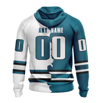 LIMITED EDITION - NEW CUSTOMIZED NHL32 SJS SAN JOSE SHARKS UNISEX T-SHIRT, POLO, HOODIE & JACKETS