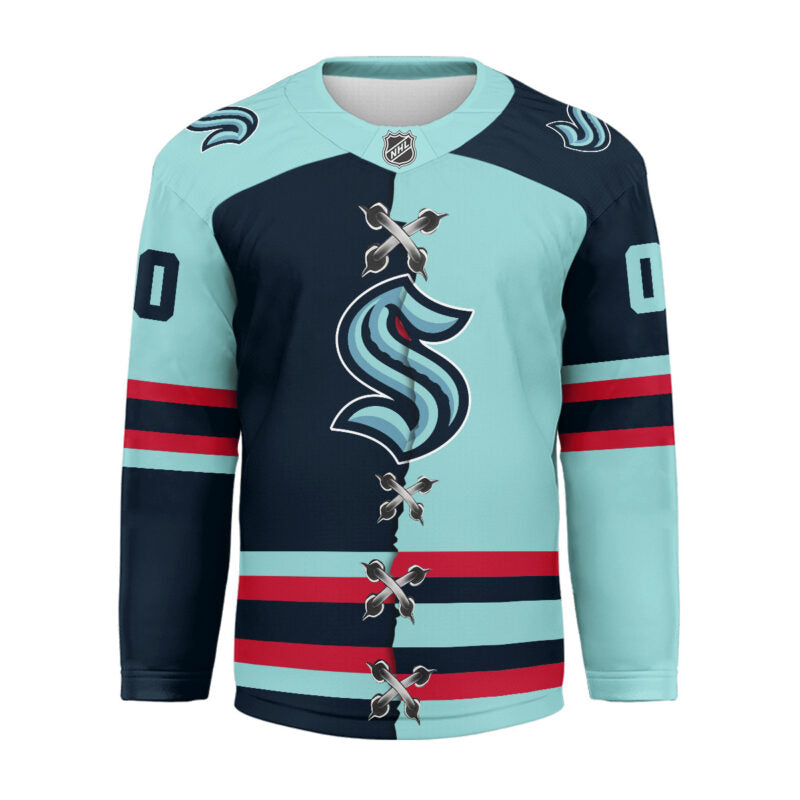 LIMITED EDITION - NEW CUSTOMIZED NHL20 SEATTLE KRAKEN UNISEX HOCKEY JERSEY