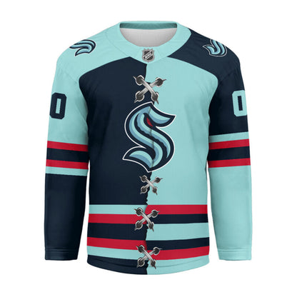 LIMITED EDITION - NEW CUSTOMIZED NHL20 SEATTLE KRAKEN UNISEX HOCKEY JERSEY