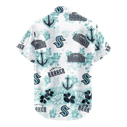 [SUPER SALE ] NEW CUSTOMIZED NHL20 SEATTLE KRAKEN UNISEX HAWAIIAN SHIRT & SHORTS SET