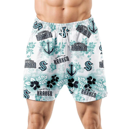 [SUPER SALE ] NEW CUSTOMIZED NHL20 SEATTLE KRAKEN UNISEX HAWAIIAN SHIRT & SHORTS SET