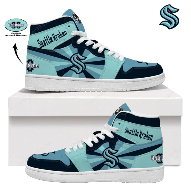 [SUPER SALE] NEW CUSTOMIZED NHL20 ST KRAKEN AIR JORDAN SNEAKERS