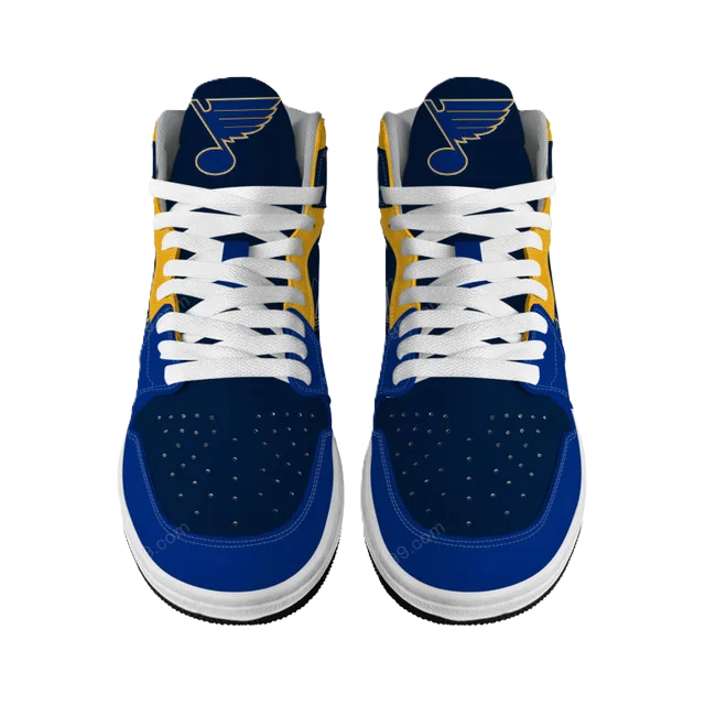 [SUPER SALE] NEW CUSTOMIZED NHL14 SL BLUES AIR JORDAN SNEAKERS