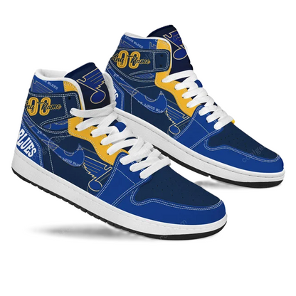 [SUPER SALE] NEW CUSTOMIZED NHL14 SL BLUES AIR JORDAN SNEAKERS