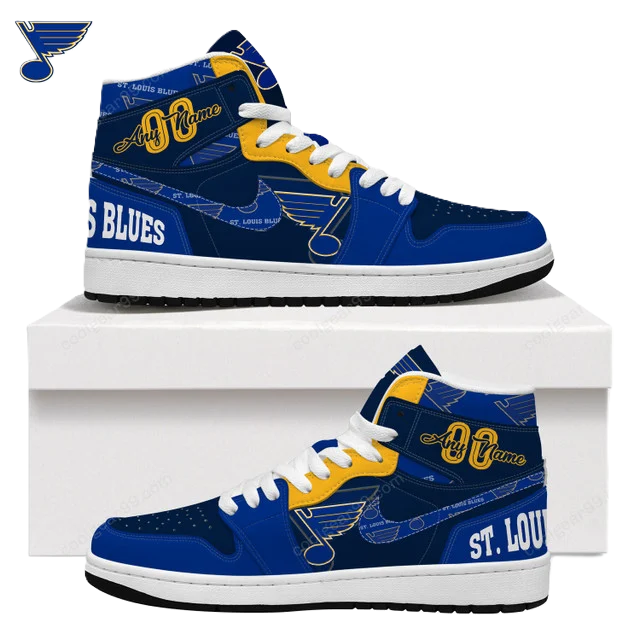 [SUPER SALE] NEW CUSTOMIZED NHL14 SL BLUES AIR JORDAN SNEAKERS
