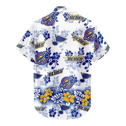 [SUPER SALE ] NEW CUSTOMIZED NHL14 SLB ST. LOUIS BLUES UNISEX HAWAIIAN SHIRT & SHORTS SET