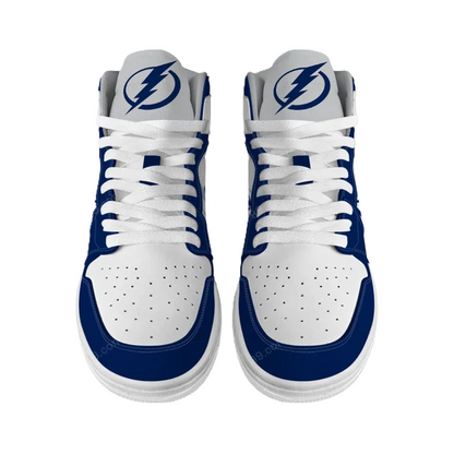 [SUPER SALE] NEW CUSTOMIZED NHL12 TB LIGHTNING AIR JORDAN SNEAKERS