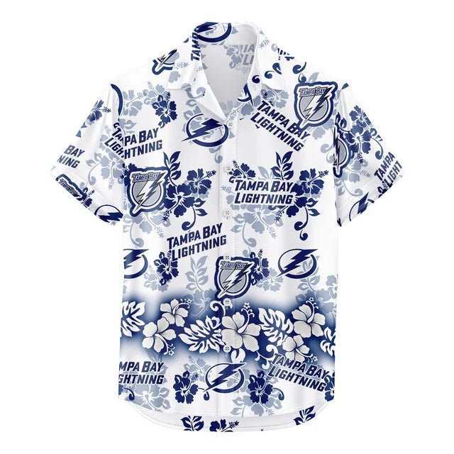[SUPER SALE ] NEW CUSTOMIZED NHL12 TPL TAMPA BAY LIGHTNING UNISEX HAWAIIAN SHIRT & SHORTS SET