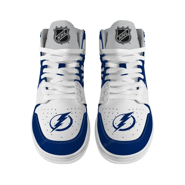 [SUPER SALE] NEW CUSTOMIZED NHL12 TB LIGHTNING AIR JORDAN SNEAKERS