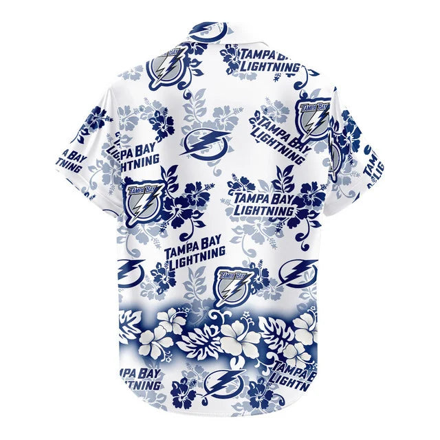 [SUPER SALE ] NEW CUSTOMIZED NHL12 TPL TAMPA BAY LIGHTNING UNISEX HAWAIIAN SHIRT & SHORTS SET