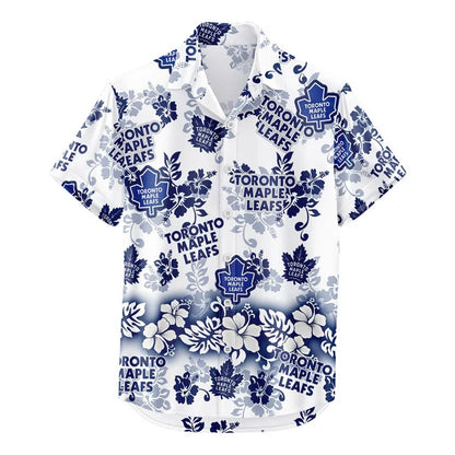 [SUPER SALE ] NEW CUSTOMIZED NHL23 TML TORONTO MAPLE LEAFS UNISEX HAWAIIAN SHIRT & SHORTS SET