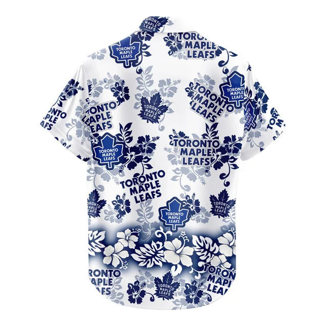 [SUPER SALE ] NEW CUSTOMIZED NHL23 TML TORONTO MAPLE LEAFS UNISEX HAWAIIAN SHIRT & SHORTS SET