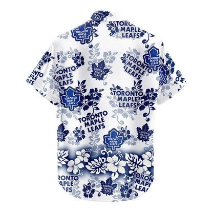 [SUPER SALE ] NEW CUSTOMIZED NHL23 TML TORONTO MAPLE LEAFS UNISEX HAWAIIAN SHIRT & SHORTS SET