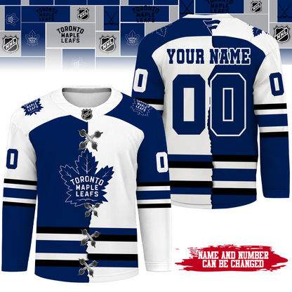 LIMITED EDITION - NEW CUSTOMIZED NHL23 TML TORONTO MAPLE LEAFS UNISEX HOCKEY JERSEY