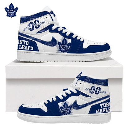 [SUPER SALE] NEW CUSTOMIZED NHL23 TM LEAFS AIR JORDAN SNEAKERS