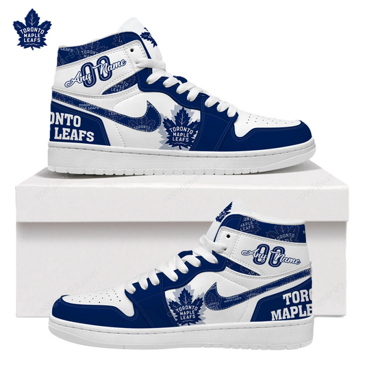 [SUPER SALE] NEW CUSTOMIZED NHL23 TM LEAFS AIR JORDAN SNEAKERS