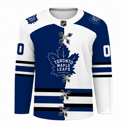 LIMITED EDITION - NEW CUSTOMIZED NHL23 TML TORONTO MAPLE LEAFS UNISEX HOCKEY JERSEY